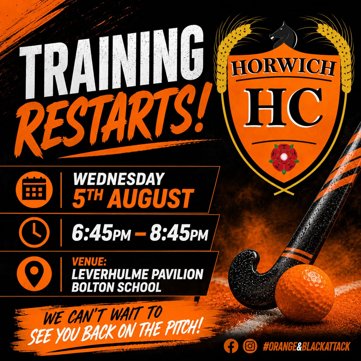 Training restarts poster